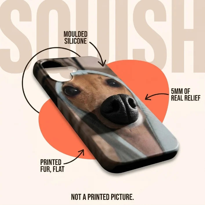 BoopNose case protecting an iPhone with its raised lip and precise cutouts