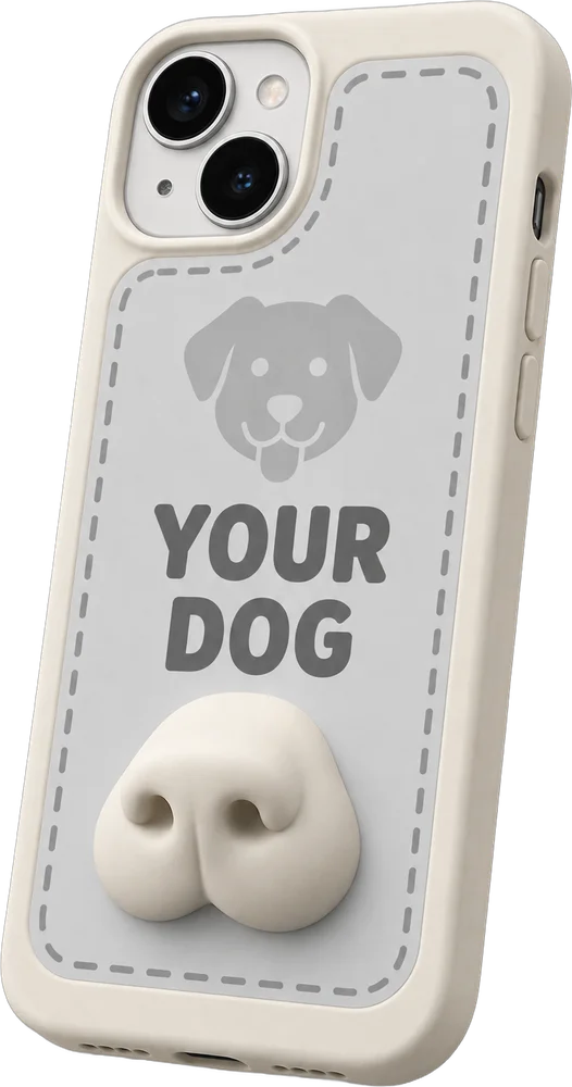 BoopNose custom phone case 3D printed from your own dog's nose